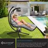 KESSER® Schwebeliege mit Sonnenschirm, Stahl / Polyester grau, 100 x 200 x 200 cm Bild 2