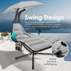 KESSER® Schwebeliege mit Sonnenschirm, Stahl / Polyester grau, 100 x 200 x 200 cm Bild 3