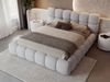 GRAINGOLD Modo Polsterbett 180x200, Doppelbett mit Kopfteil, groß Stauraum, Bouclé-Stoff, Hellgrau Bild 3