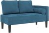 vidaXL Chaiselongue mit Kissen Blau Samt Bild 2