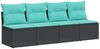 vidaXL Gartensofa mit Kissen 4-Sitzer Schwarz Poly Rattan 366027 Bild 2