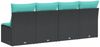 vidaXL Gartensofa mit Kissen 4-Sitzer Schwarz Poly Rattan 366027 Bild 5