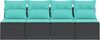vidaXL Gartensofa mit Kissen 4-Sitzer Schwarz Poly Rattan 366027 Bild 4