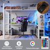 Bett 90x200 cm mit Schreibtisch und LED-Beleuchtung – Hochbett mit Stauraum und Steckdose Bild 5