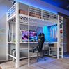 Bett 90x200 cm mit Schreibtisch und LED-Beleuchtung – Hochbett mit Stauraum und Steckdose Bild 4