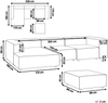 3-Sitzer Ecksofa 'APRIC', Beige, Leinen, mit Ottomane, Rechts Bild 2