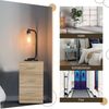 Nachttisch mit 2 Schubladen, Holzoptik Nature, Beistelltisch mit Metallgriffen, modern & pflegeleicht für Schlafzimmer Bild 5