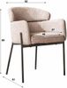 Armlehnstuhl Cleruve 2er-Set, Boucle-Stoff, modern, Sand, gepolstert und bequem Bild 3