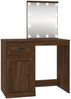 vidaXL Schminktisch mit LEDs Braun Eiche 90x50x132,5 cm Holzwerkstoff 816775 Bild 2