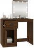 vidaXL Schminktisch mit LEDs Braun Eiche 90x50x132,5 cm Holzwerkstoff 816775 Bild 5