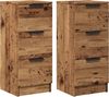vidaXL Sideboards 2 Stk. Altholz-Optik 30x30x70 cm Holzwerkstoff 856956 Bild 2