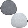 2er Set Ovales Filz Sitzkissen zum Wenden Grau 40x37x0,8cm Bild 5