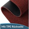ANRO Fußmatte POET Schuhparkplatz schmal Schmutzfangmatte Unifarben, eckig, Höhe: 3 mm, Schuh-Abstellplatz rutschfest 25x60cm Kräusel Rot wasserdicht Bild 3