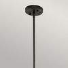 Pendelleuchte, Deckenlampe, Stahl Glas, Bronze, D 26,8 cm Bild 3