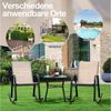 COSTWAY Gartenstuhl 2er Set Schaukelstuhl (2 St), bis 150kg Bild 3