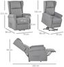 HOMCOM Relaxsessel mit Aufstehhilfe elektrisch Liegefunktion (Set, 1-St, 1), Elektrische Aufstehhilfe, 135° Liegefunktion Bild 3