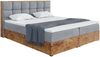 MEBLINI Boxspringbett LOFTY 1 200x200 cm mit Bettkasten - H4/Grau Samt Polsterbett - Doppelbett mit Topper & Taschenfederkern-Matratze Bild 2