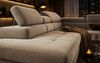Goldstoff Ecksofa mit Schlaffunktion, Cord Couch für Wohnzimmer - Cord Ecksofa, Cord Sofa VOYAGE 2 Teile, Großer Bettkasten Bild 3