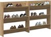 2er-Set Schuhschränke, Schuhkipper modern Artisan-Eiche 85 x 18 x 90 cm Holzwerkstoff Bild 3