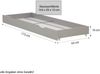Einzelbett mit Bettkasten 90x200 Holzbett Futonbett Grau Kiefer Bett Bettgestell Massivholz Bild 4