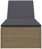 vidaXL Sonnenliege Poly Rattan Braun und Dunkelgrau 310146 Bild 4