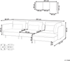 Modul Ecksofa 3-Sitzer EGERIS Stoff Beige linksseitig Bild 2