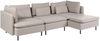 Modul Ecksofa 3-Sitzer EGERIS Stoff Beige linksseitig Bild 4