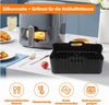BlingBin Silikonform Heißluftfritteuse Zubehör für Ninja Dual Air Fryer AF400, (1er Set 4-tlg), Dual Zone Heißluftfritteusen Zubehör (2 Silikonpads + 2 Grillroste) Bild 3