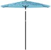 vidaXL Sonnenschirm mit Stahlmast Blau 223x223x213 cm 4005098 Bild 3