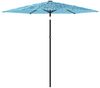 vidaXL Sonnenschirm mit Stahlmast Blau 223x223x213 cm 4005098 Bild 2