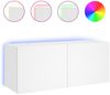 vidaXL TV-Wandschrank mit LED-Leuchten Weiß 100x35x41 cm 837323 Bild 2
