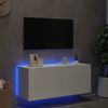 vidaXL TV-Wandschrank mit LED-Leuchten Weiß 100x35x41 cm 837323 Bild 4