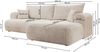 Selsey 'Ovo Cord' Ecksofa mit Cordbezug, Schlaffunktion und Stauraum, Weiß, links Bild 4