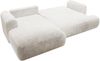 Selsey 'Ovo Cord' Ecksofa mit Cordbezug, Schlaffunktion und Stauraum, Weiß, links Bild 2