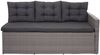 Poly-Rattan-Garnitur HWC-A29, Gartengarnitur Sitzgruppe Lounge-Esstisch-Set Sofa ~ grau, Kissen grau + Bank Bild 3