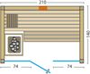 Infraworld Gracil Complete Multifunktionssauna mit Infrarotstrahler in Espe 210x140x210cm Bild 5