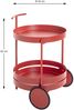 Servierwagen >37482< in Korallenrot, Metall - 62x42cm (HxD) Bild 2