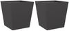 vidaXL Pflanzkübel 2 Stk. Schwarz 40x40x40 cm Stahl 851053 Bild 2