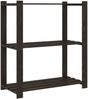vidaXL Lagerregal mit 3 Böden Schwarz 80x38x90 cm Massivholz Kiefer 373408 Bild 5
