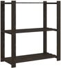 vidaXL Lagerregal mit 3 Böden Schwarz 80x38x90 cm Massivholz Kiefer 373408 Bild 2
