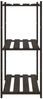 vidaXL Lagerregal mit 3 Böden Schwarz 80x38x90 cm Massivholz Kiefer 373408 Bild 4