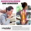 tectake Massagesessel Massagestuhl, klappbar, 80 x 50 x 105 cm, inklusive Tragetasche (Massageliege, in Beige), verstellbare Polster für Kopf, Brust und Arme, gepolsterte Beinablagen Bild 4