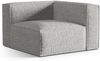 Micadoni Eckmodul Nuria 1-Sitzer Boucle Silber Bild 2