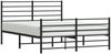 vidaXL Bettgestell mit Kopf- und Fußteil Metall Schwarz 120x190 cm 352334 Bild 5