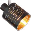 Deckenleuchte, Spots verstellbar, Stanzungen, schwarz-gold, TUNNO Bild 3
