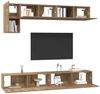 vidaXL TV-Schrankset Wandmontiert 5 pcs Artisan-Eiche Holzwerkstoff 3393197 Bild 3