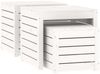 vidaXL 3-tlg. Gartenbox-Set Weiß Massivholz Kiefer 823956 Bild 5