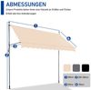 LALAHO Klemmmarkise Balkonmarkise 200/250/300cm Gelenkarm Markise Sonnenmarkise mit Handkurbel höhenverstellbar,Sonnenschutz UV-beständig wasserdicht Bild 2