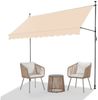 LALAHO Klemmmarkise Balkonmarkise 200/250/300cm Gelenkarm Markise Sonnenmarkise mit Handkurbel höhenverstellbar,Sonnenschutz UV-beständig wasserdicht Bild 1