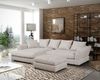 Ecksofa TIZIAN inkl. Polsterhocker in Stoff Salvador Beige Ottomane Links Bild 2